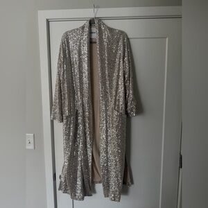 Anthropologie BB Dakota Sequin Long Cardigan New No Tags.